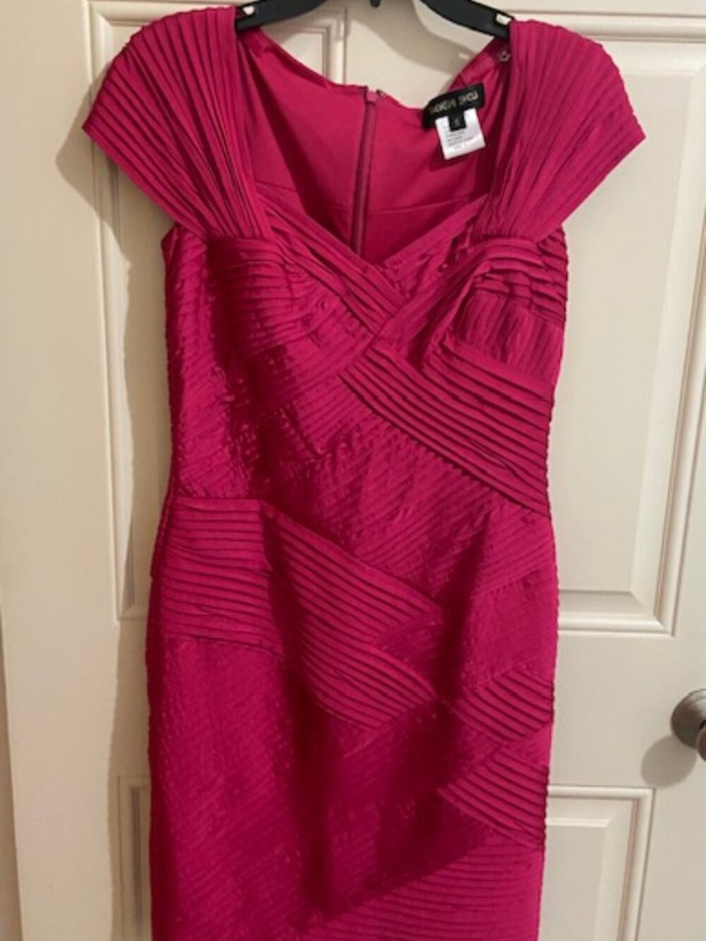 Tadashi Shoji | Pink Fuschia Bandage Bodycon Dress Size S - Picture 1 of 13